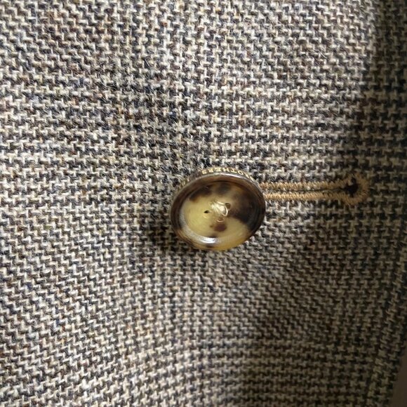 Vintage Brooks Brothers Reversible Mens Coat 40R Wool & Polyester Gray/Beige u - Picture 9 of 16